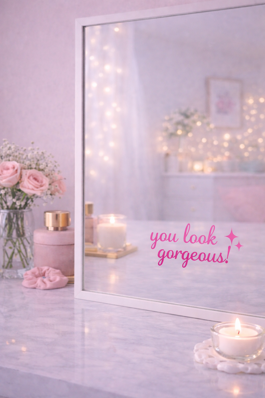 Spiegelsticker ‘you look gorgeous’