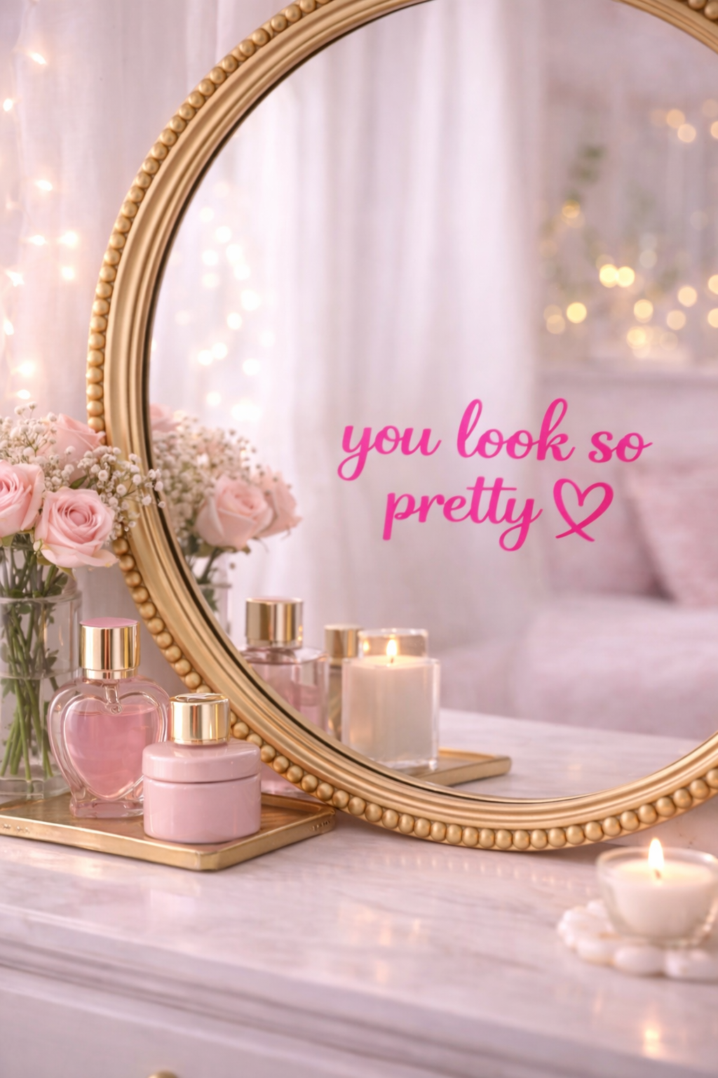Spiegelsticker ‘you look so pretty’