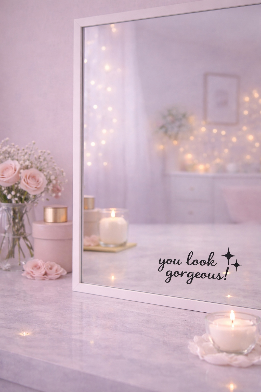 Spiegelsticker ‘you look gorgeous’