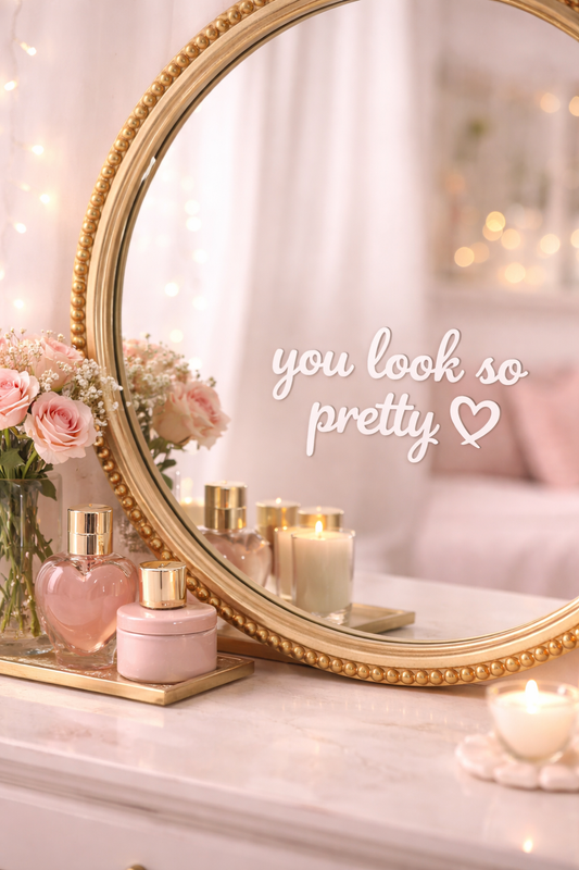 Spiegelsticker ‘you look so pretty’