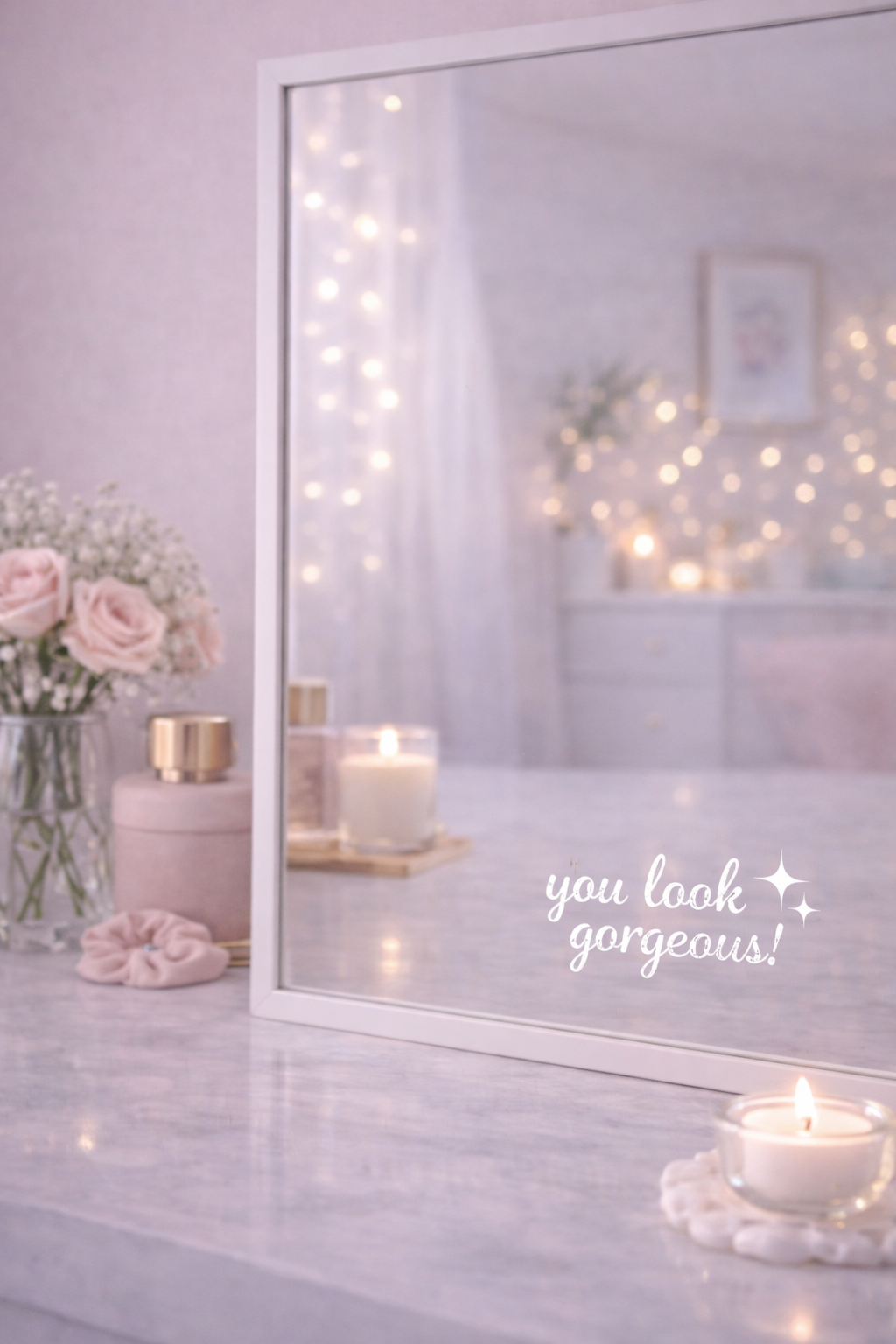 Spiegelsticker ‘you look gorgeous’