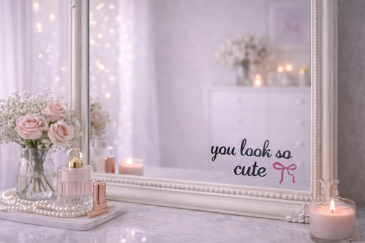 Spiegelsticker ‘you look so cute’