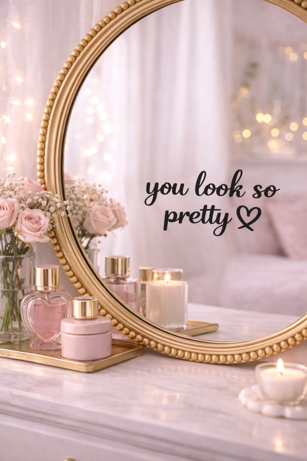 Spiegelsticker ‘you look so pretty’