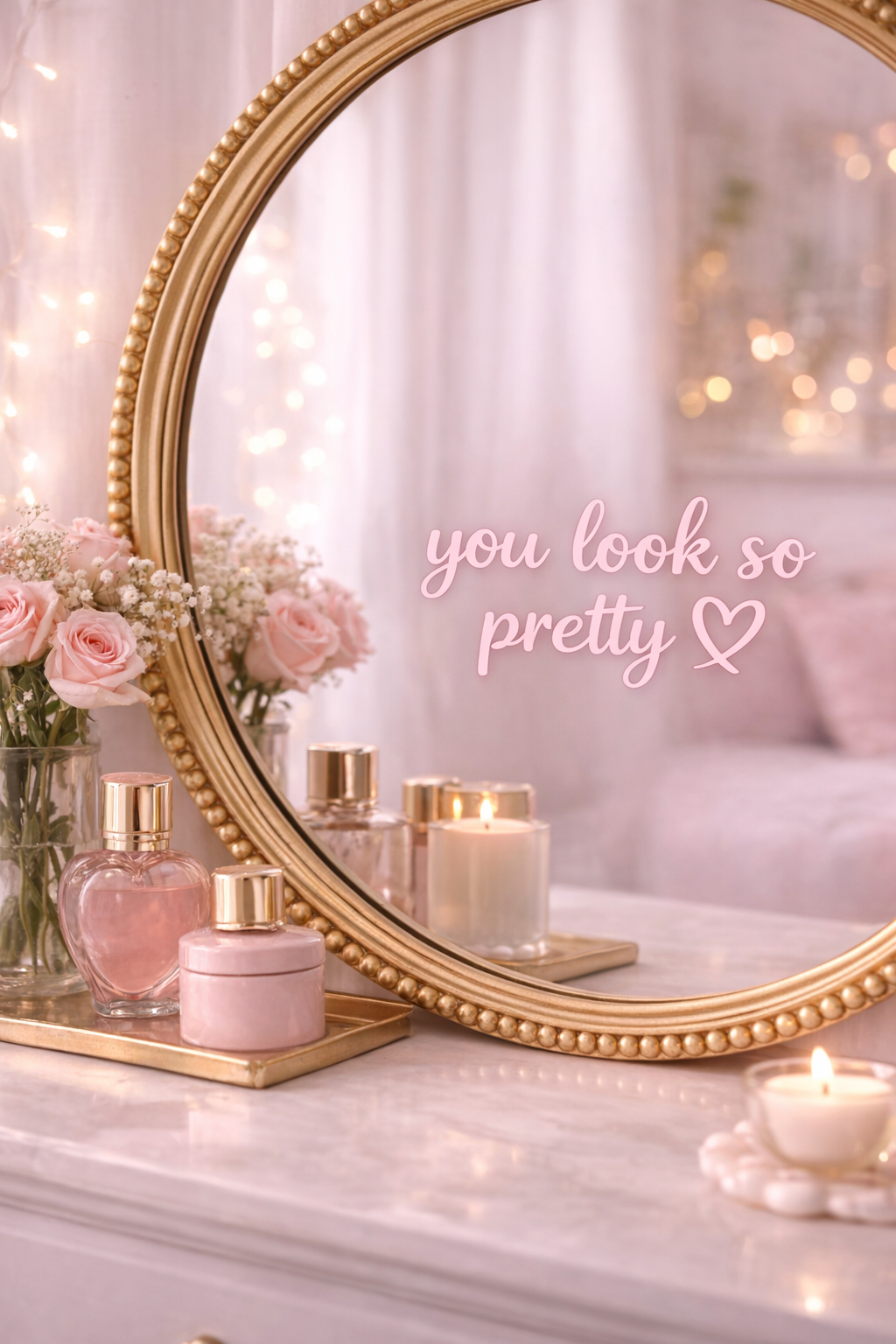 Spiegelsticker ‘you look so pretty’